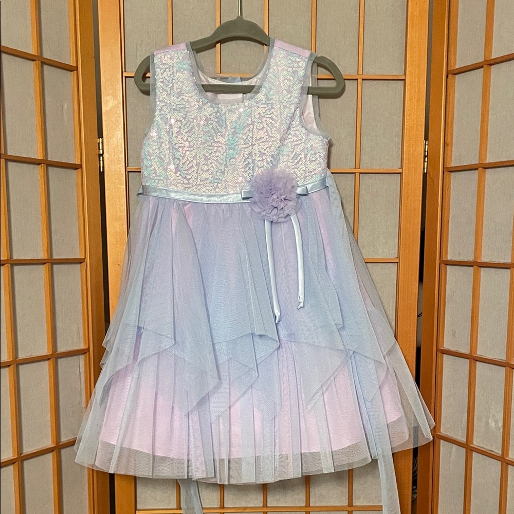 Jona Michelle Toddler Girl 2T Lavender Pink Tulle Party Dress Waist Accent Lined